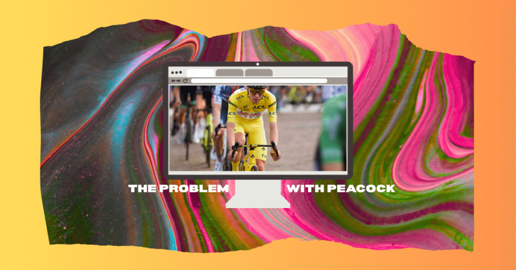 Tour de France Peacock graphic